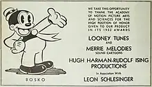 Bosko in the film daily