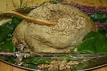 haggis on a platter